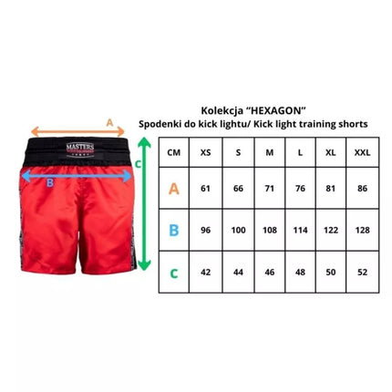 Kick Light Shorts MASTERS "HEXAGON" (WAKO APPROVED)