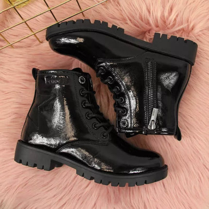 Juodai "Big Star" II374045 mergaičių "combat" tipo batai