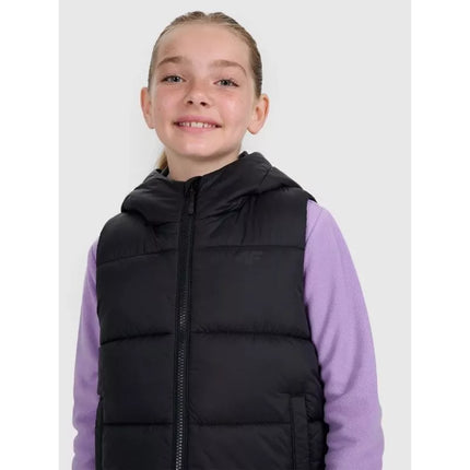 Children's down vest with synthetic filling 4F 4FJRAW25TVJAU331-20S