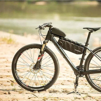 Rockbros AS-019-1 Vandeniui atsparus 1,6 L juodas dviračio rėmo krepšys