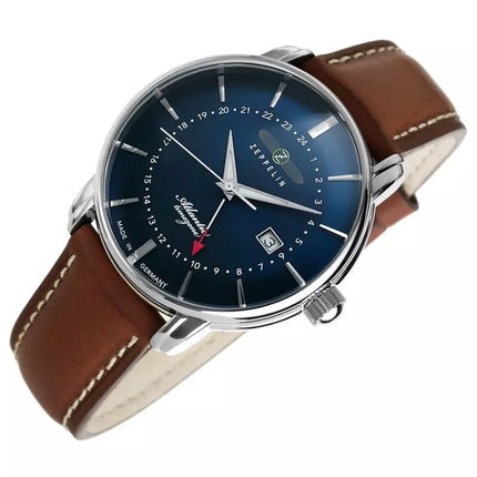 Vyriškas laikrodis ZEPPELIN Atlantic Timezone 8442-3 + DĖŽUTĖ