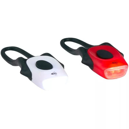 DUNLOP PRO SILICONE LED BIKE LIGHT KIT FRONT AND REAR