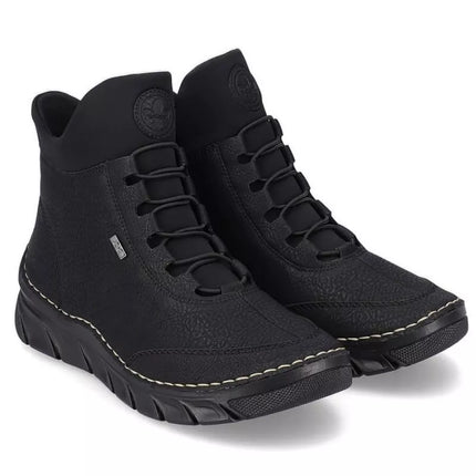 Women's insulated black ankle boots Rieker 55069-00