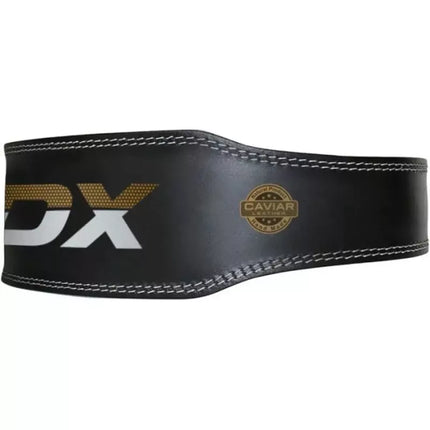 4" GOLD LEATHER BODYBUILDING BELT FOR EXERCISES - RDX S