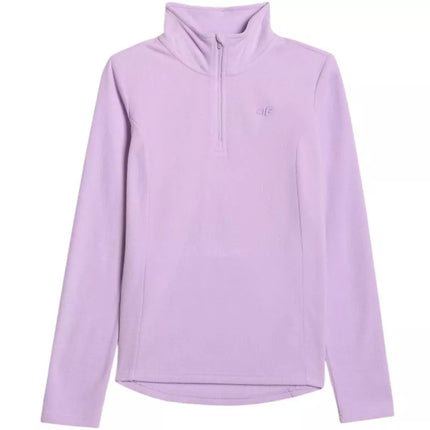 Women's fleece sweatshirt 4F F069 light purple 4FWAW25UFLEF069 52S