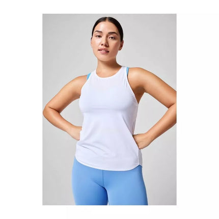 Techninis laisvas tank topas baltas CASALL