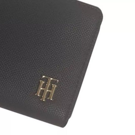 Tommy Hilfiger Saffiano didelė moteriška juoda piniginė - AW0AW08507-CJM
