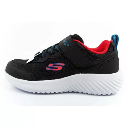 Skechers Bounder vaikiški sportiniai batukai su lipukais, lengvi, madingi, juodi