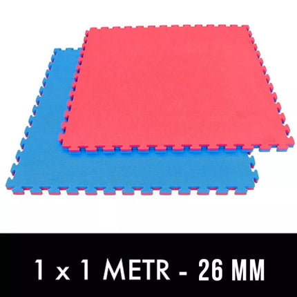 Treniruočių kilimėlis su saugos sertifikatu - Dėlionės tipo 1x1m - Tatami 26mm