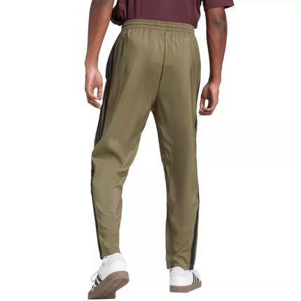 Vyriškos kelnės adidas Essentials Stanford su 3 dryželiais, atvirais kraštais, alyvuogių spalvos JE6401