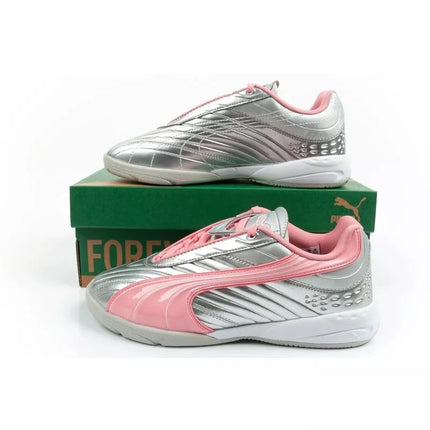 Madingi jaunimo sportiniai bateliai Puma V-S2 Goalgetter, sidabriniai