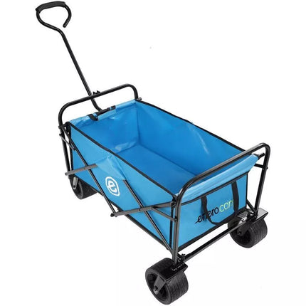 DELUXE FOLDABLE TRAVEL AND BEACH STROLLER 66x48x90CM WITH HANDLE, BLUE
