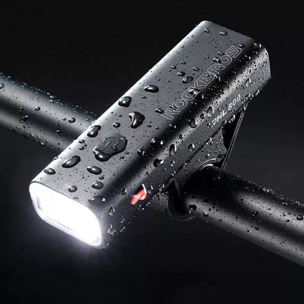 Rockbros 24710012001 front bicycle light 800 lm + USB-C - USB-A cable - black