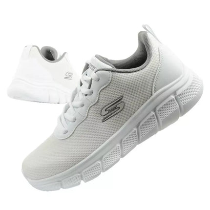 Skechers Bobs B Flex vyriški sportbačiai, madingi balti
