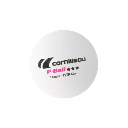 Cornilleau P-BALL ITTF stalo teniso kamuoliukai balti 3 vnt.