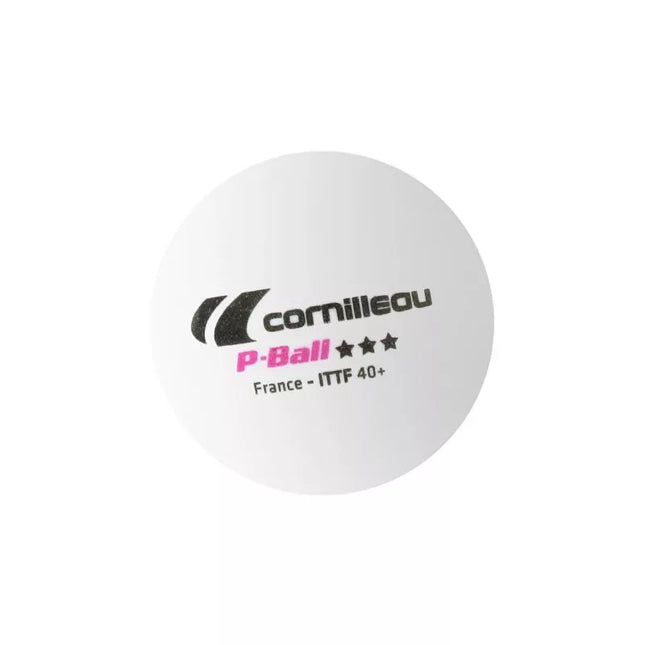 Cornilleau P-BALL ITTF stalo teniso kamuoliukai balti 3 vnt.