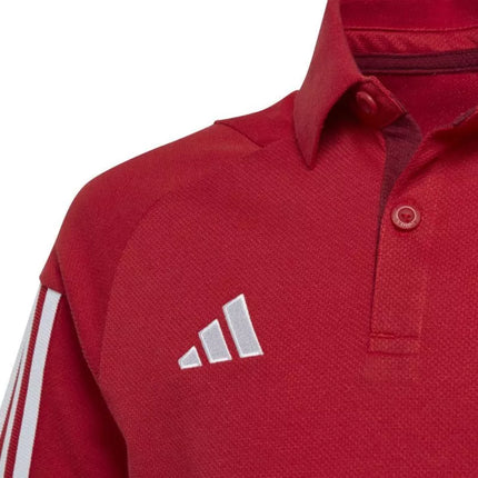 adidas Tiro 23 Competition Cotton Polo T-shirt for kids red HI4715