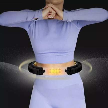 HHM13 NEW HULA HOP BLACK/GOLD WITH MAGNETS AND WEIGHT + HMS COUNTER