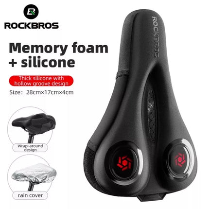 Rockbros LF044R balnelio užvalkalas + apsauga nuo lietaus - juoda ir raudona