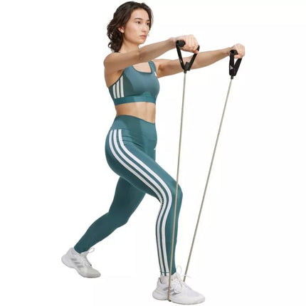 Adidas Optime Essentials Moteriški 7/8 leginsai su 3 juostelėmis, žali JY2152