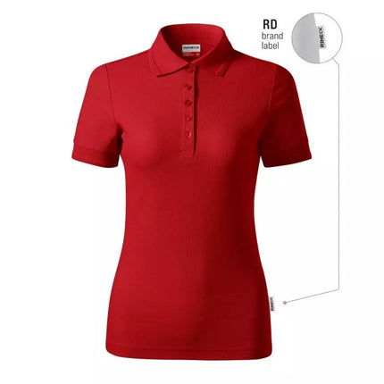 Reserve moteriški polo marškiniai (Raudona (Prekės ženklo etiketė))
