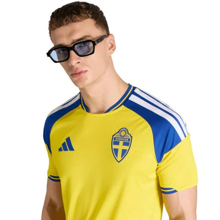 Men's adidas Sweden 26 Home Jersey yellow and blue JM5814