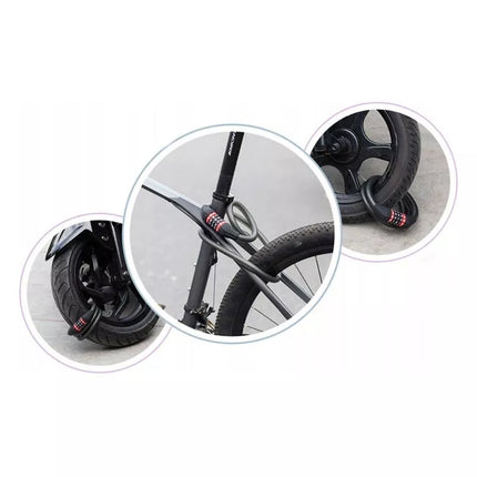 Rockbros RKS507-1BK bicycle lock with combination 1.8 m - black