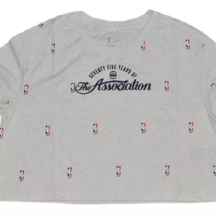 Women's Nike NBA N31 Courtside Longsleeve Crop T-shirt Birch Heather - DA6810-051