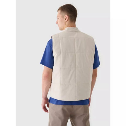 Men's down vest with stand-up collar 4F 4FRAW24TVESM171-12S