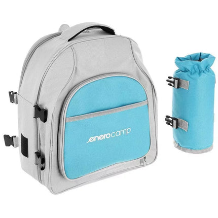 THERMAL PICNIC BACKPACK BLUE AND GREY 25L ENERO CAMP