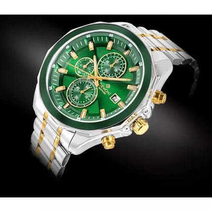 Giewont Chronograph Sapphire Men's Watch Silver Green GW7290-B7