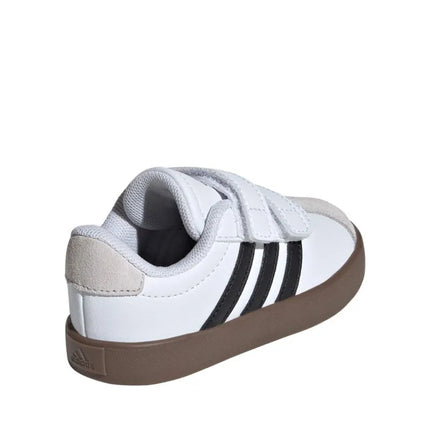 Adidas VL Court 3.0 Skateboarding Shoes for Kids White and Gray ID9157