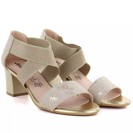 Women's gold Jezzi RMR1954-27 strappy sandals