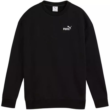 Puma Moterims ESS Mažas 11 logotipas Laisvo kirpimo džemperis su apvalia apykakle Juoda 684975 01