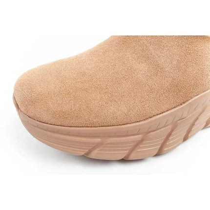 Skechers moteriški žieminiai odiniai aulinukai su pašiltinimu, rudi