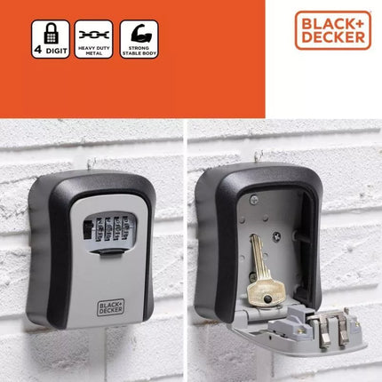 KEY SAFE BOX WITH 4-DIGITAL COMBINATION BLACK + DECKER