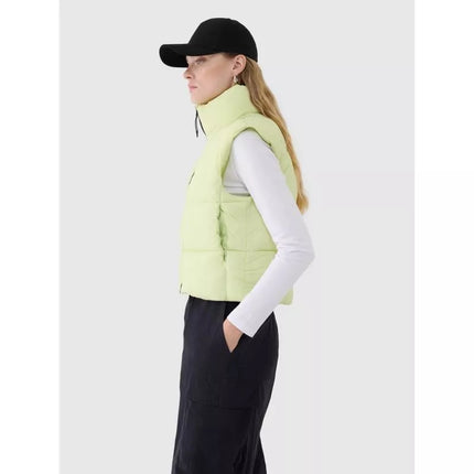 Cropped down vest with synthetic filling for women 4F 4FWSS25TVJAF182-45S