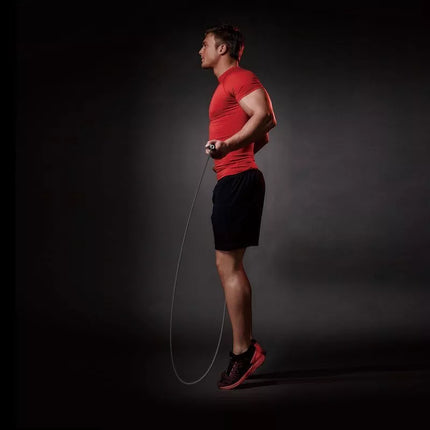 Šokinėjimo virvė su 2 x 100g svoriais BK 256