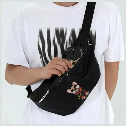 Nimmy Crossbody Glasses Cool Cat Shoulder Bag - Pink