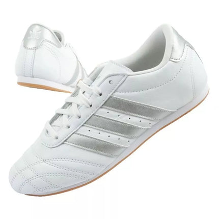 Adidas moteriški sportiniai Taekwondo bateliai su nėriniais, balti, stilingi, odiniai