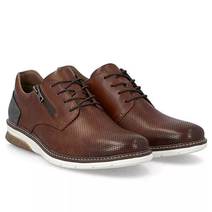 Rieker 14412-24 men's comfortable brown leather shoes