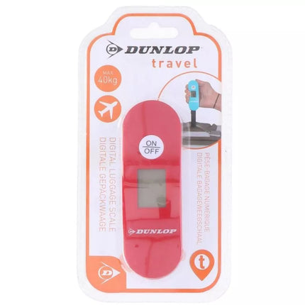 Elektroninės turistinės svarstyklės MAX 40 KG DUNLOP RAUDONOS