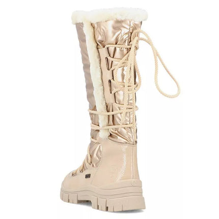 Rieker W RKR640 neperšlampami aukšti sniego batai, smėlio spalvos