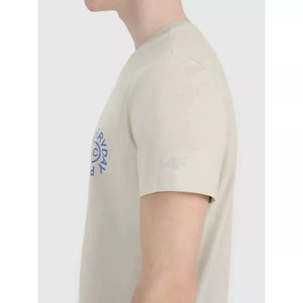 Men's regular printed T-shirt 4F 4FWSS25TTSHM1980-83S