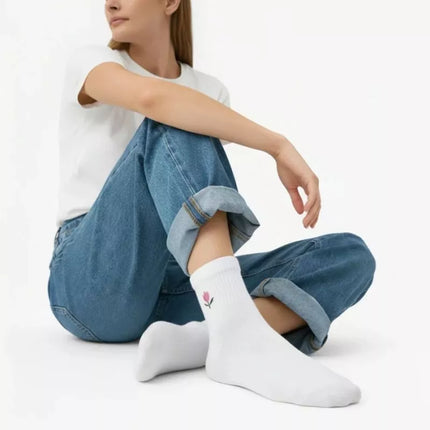 Women's high bamboo cream socks Filippo SD-AN06