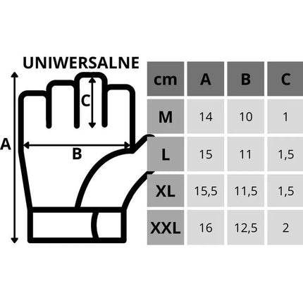 UNIVERSAL FITNESS TRAINING GLOVES R.XXL ENERO FIT