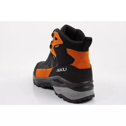 Aku Adapta vyriški trekingo sportiniai batai Gore-Tex odiniai juodi oranžiniai