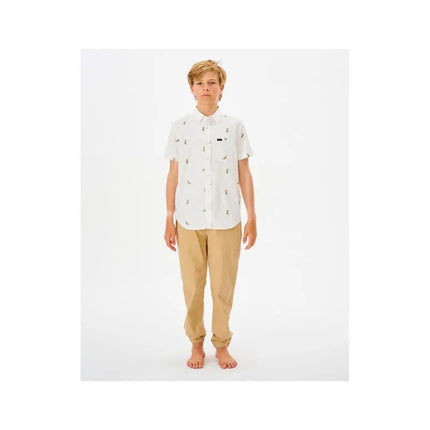 RIP CURL Hula Breach marškiniai berniukams, balti
