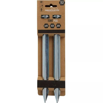 Palapinės kuoliukai 23 cm rinkinys 10 vnt. metaliniai REDCLIFFS