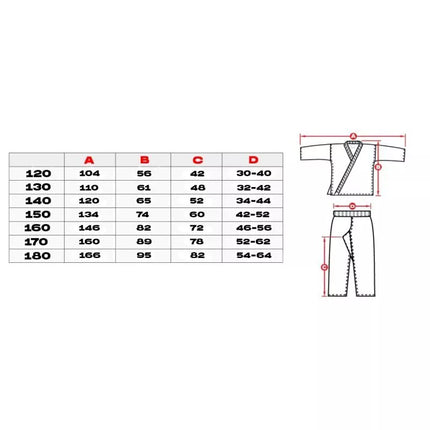 Karate kimono for children + free belt - DBX BUSHIDO ARK-3102 120 cm